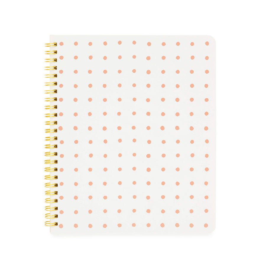 rose dot spiral notebook