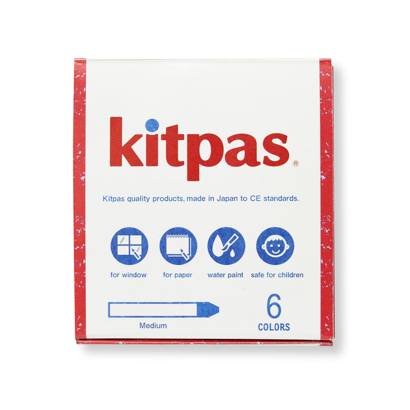 kitpas crayons medium 6 colors