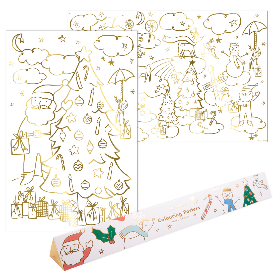 christmas colouring posters