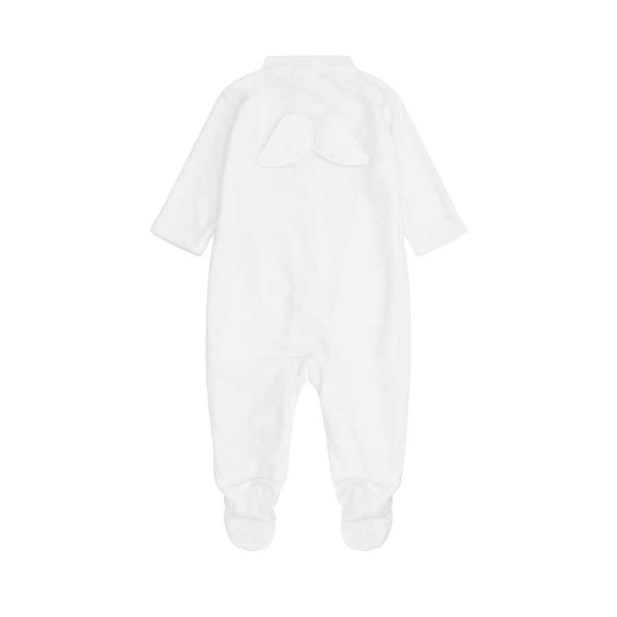 baby velour angel wing sleepsuit