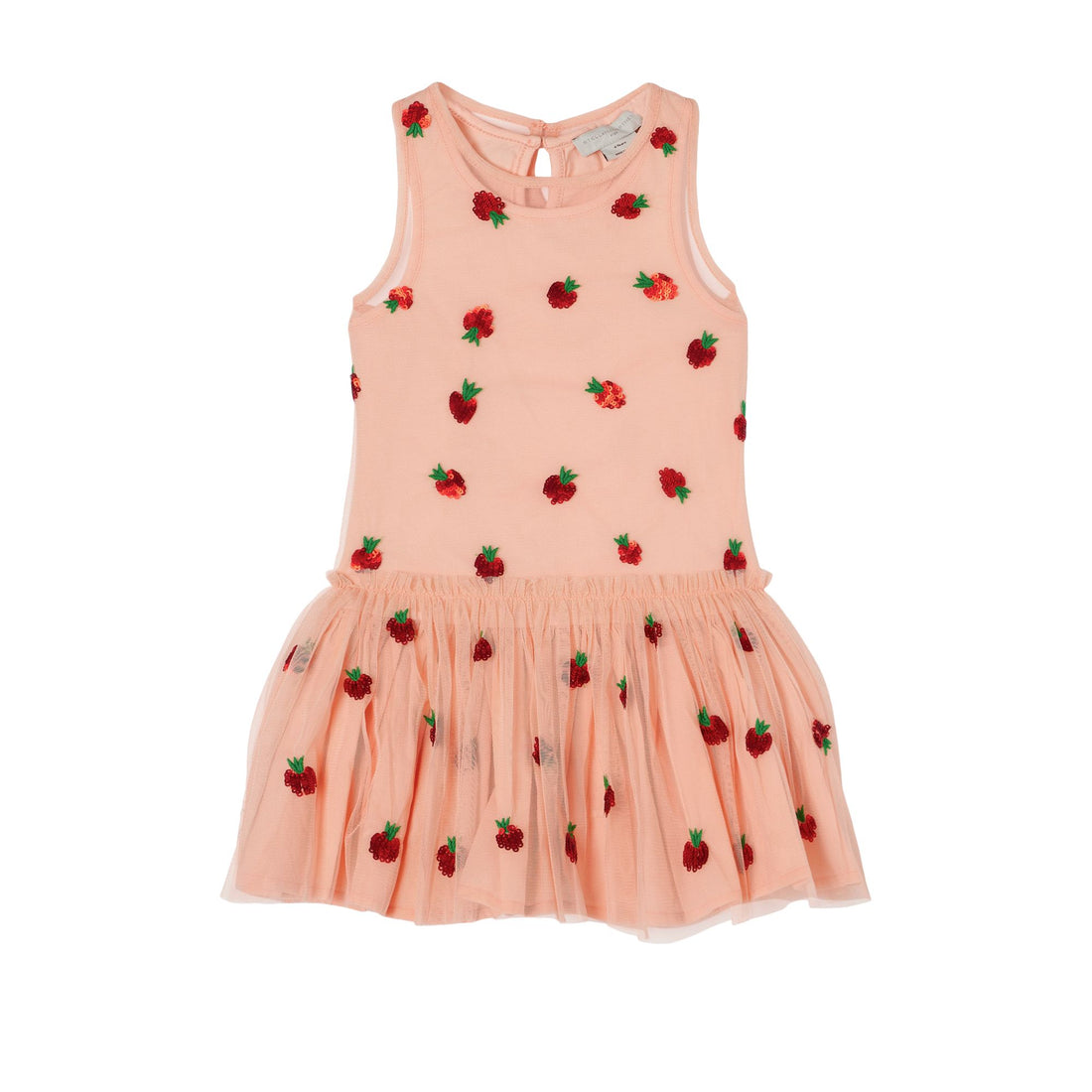 sequin strawberry tulle dress