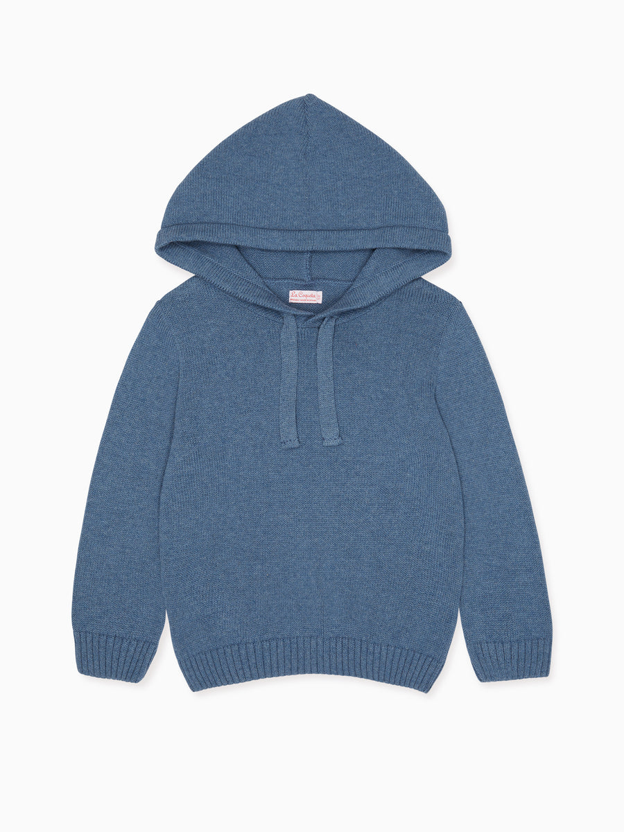 boys leo hoodie jumper blue