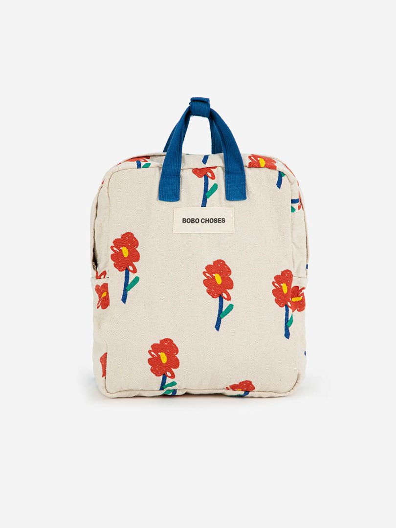 flowers all over school bag