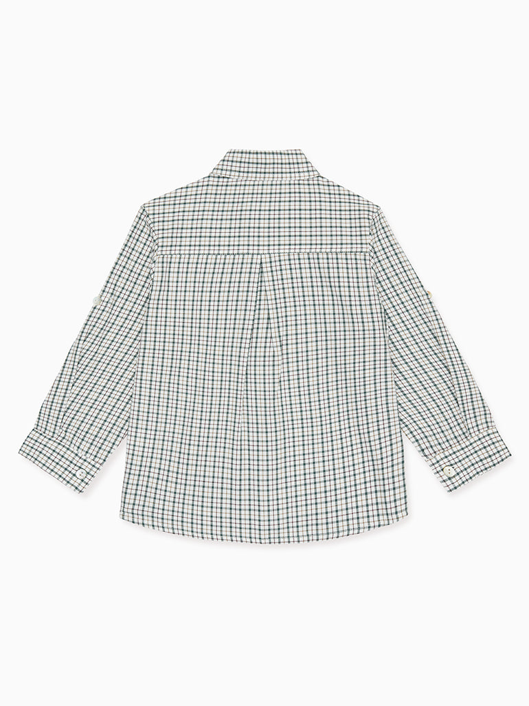 nico shirt green check