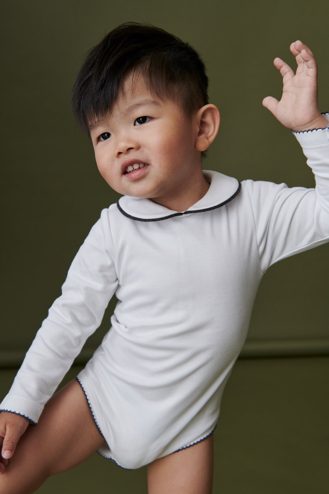 baby lirio onesie white