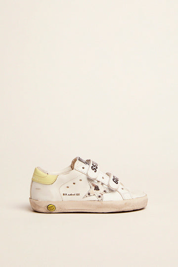 old school horsy star sneaker light yellow