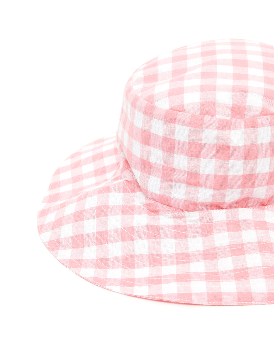sun hat rose vichy