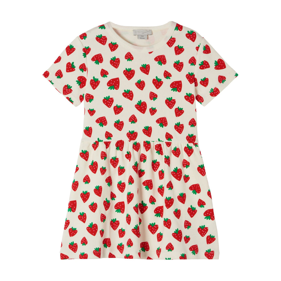 baby strawberries cotton jersey rib dress