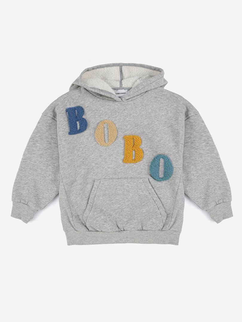 baby bobo diagonal hooded sweatshirt
