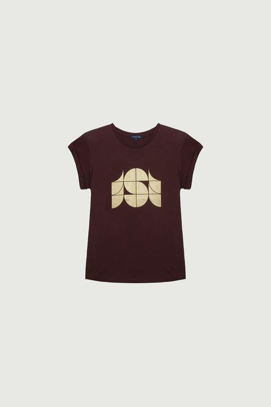 women's valentin aubergine tee