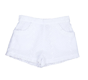 phoebe pocket short white eyelet