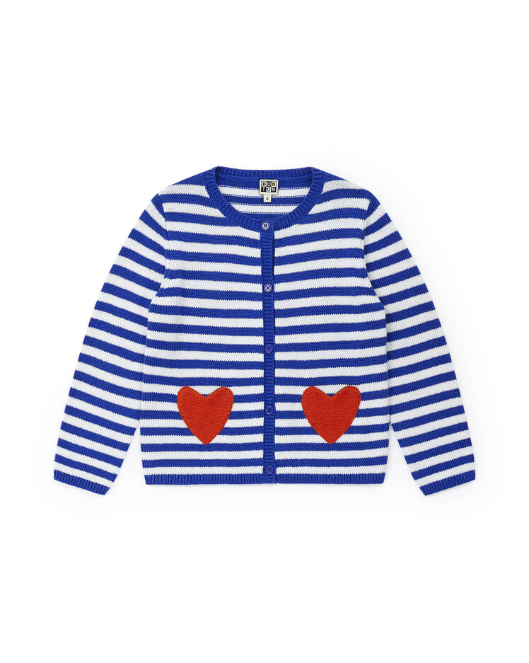 cardigan heart pockets