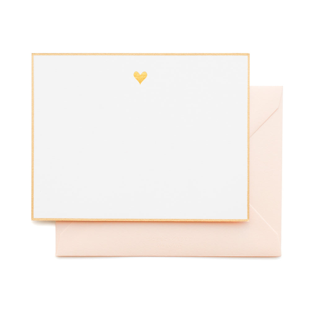 gold heart note set