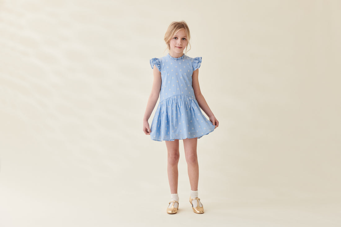 girls rita dress blue