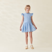 girls rita dress blue