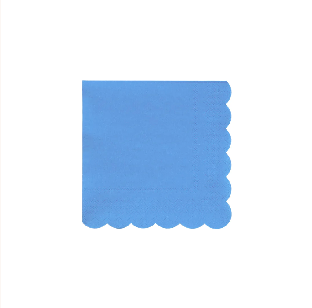 bright blue small napkins
