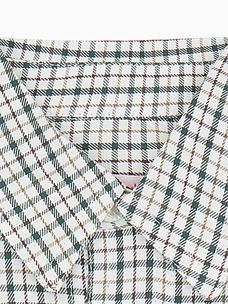 nico shirt green check