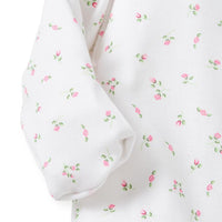 garden roses print footie
