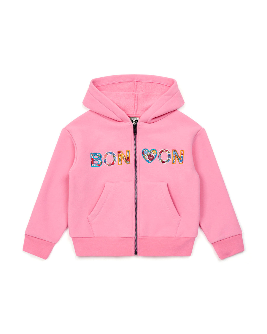 liberty hooded sweatshirt rose pompom