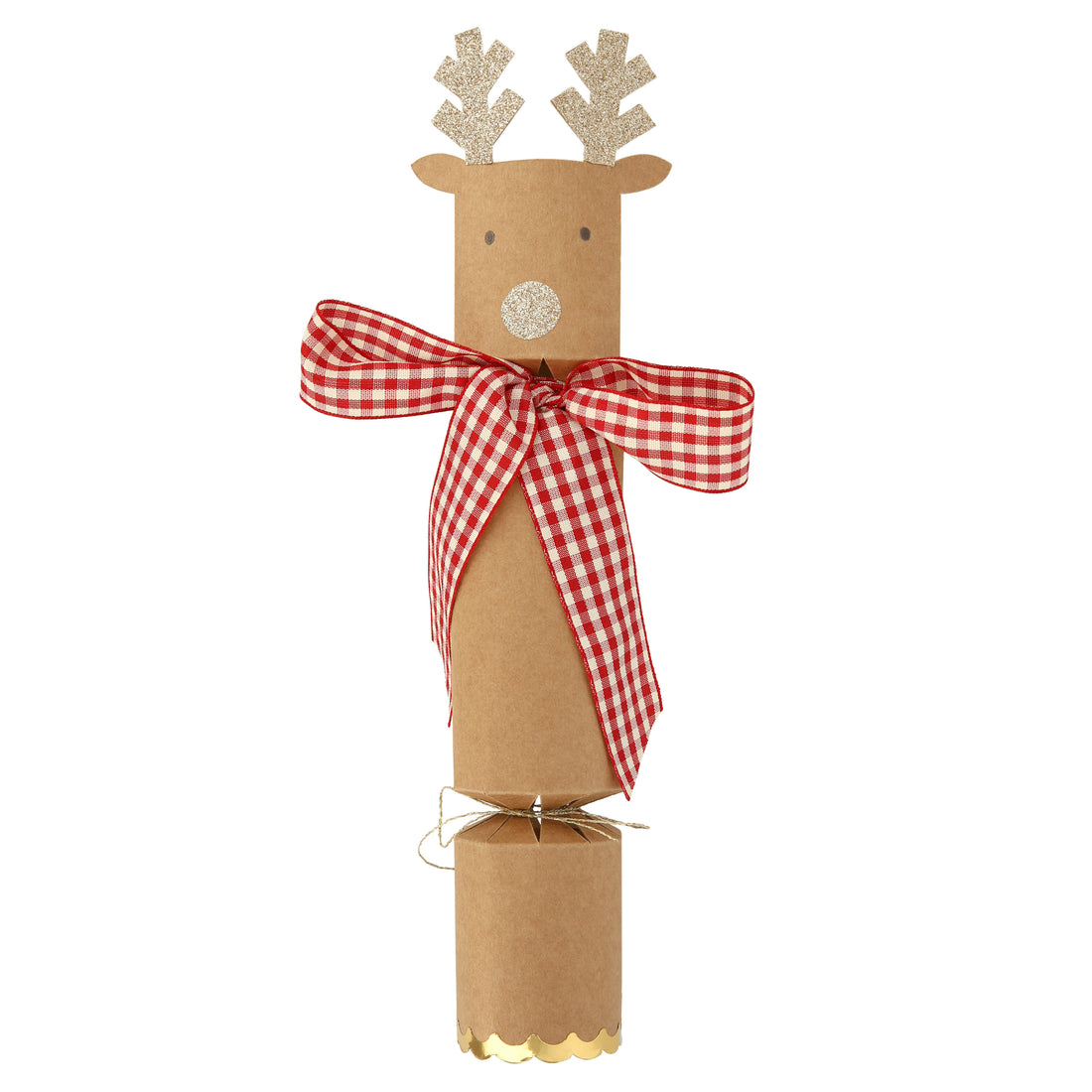 reindeer crackers w/ gingham bows