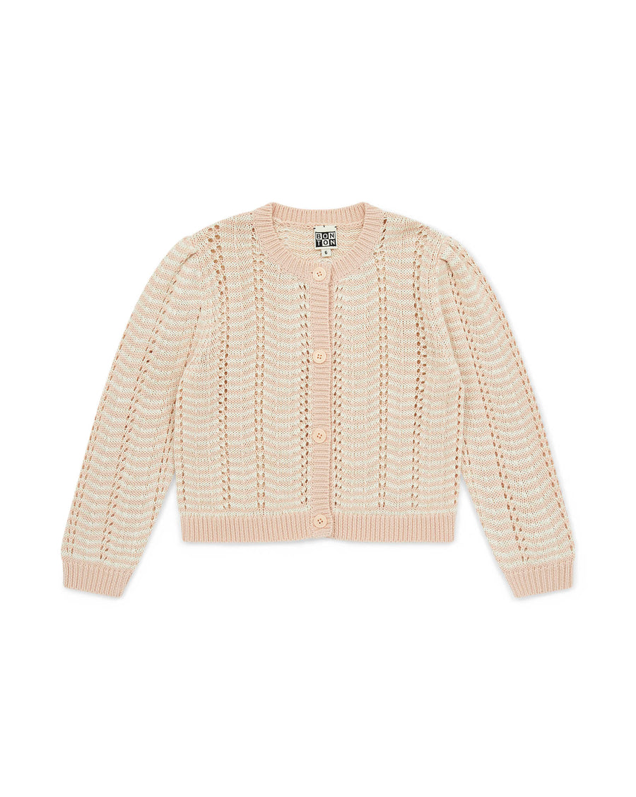 girls tiffany openwork cardigan