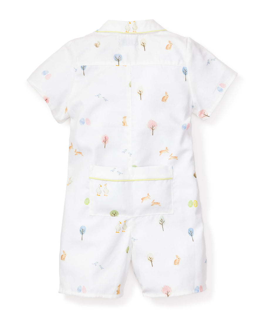 classic romper easter garden