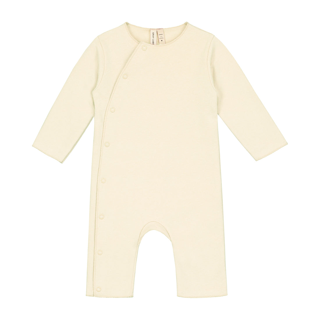 baby suit with snaps cream