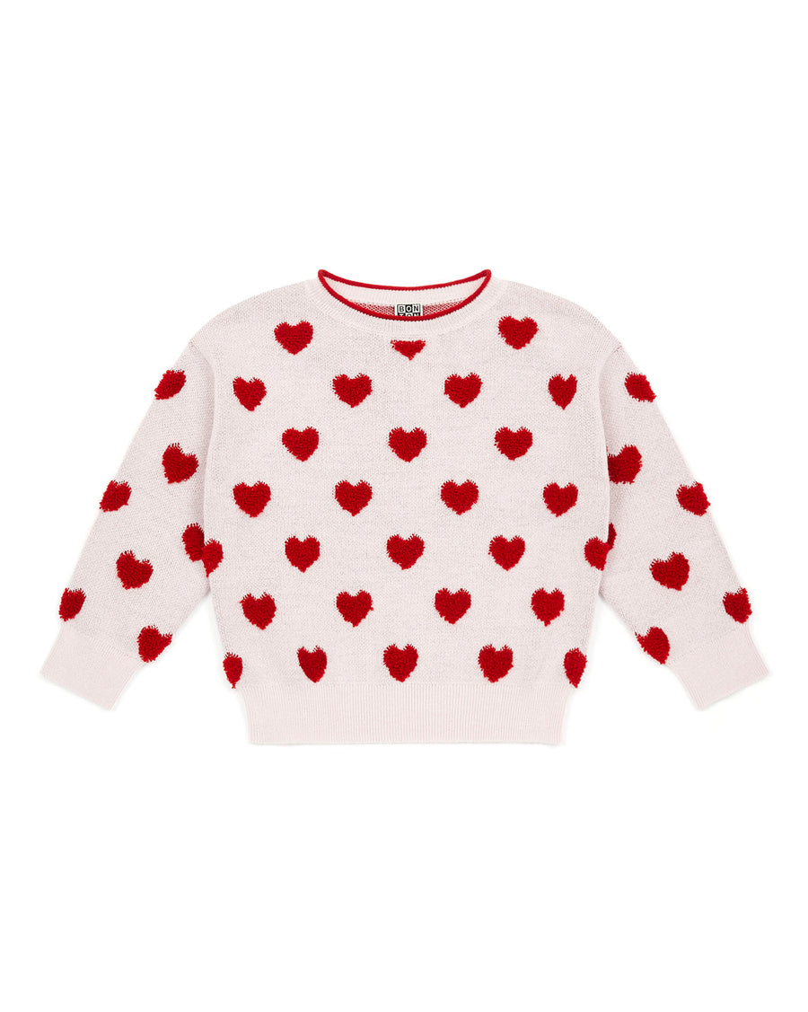 hearts pullover rose bonton