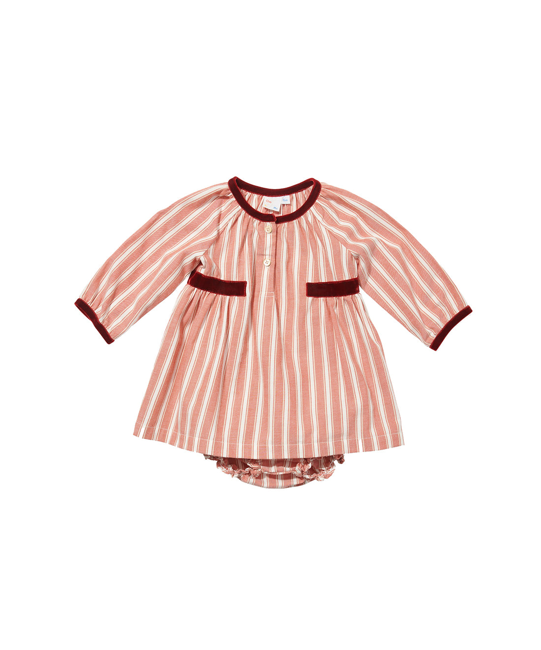 baby elizabeth dress holiday stripe