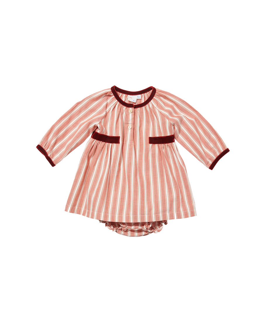 baby elizabeth dress holiday stripe