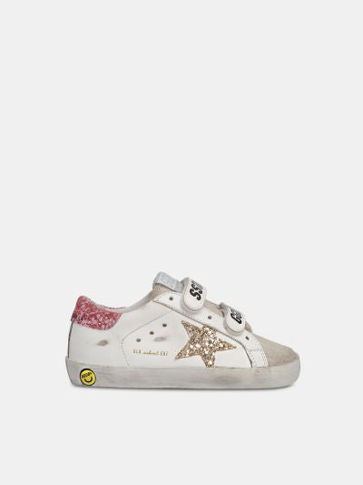 old school sneakers gold pink