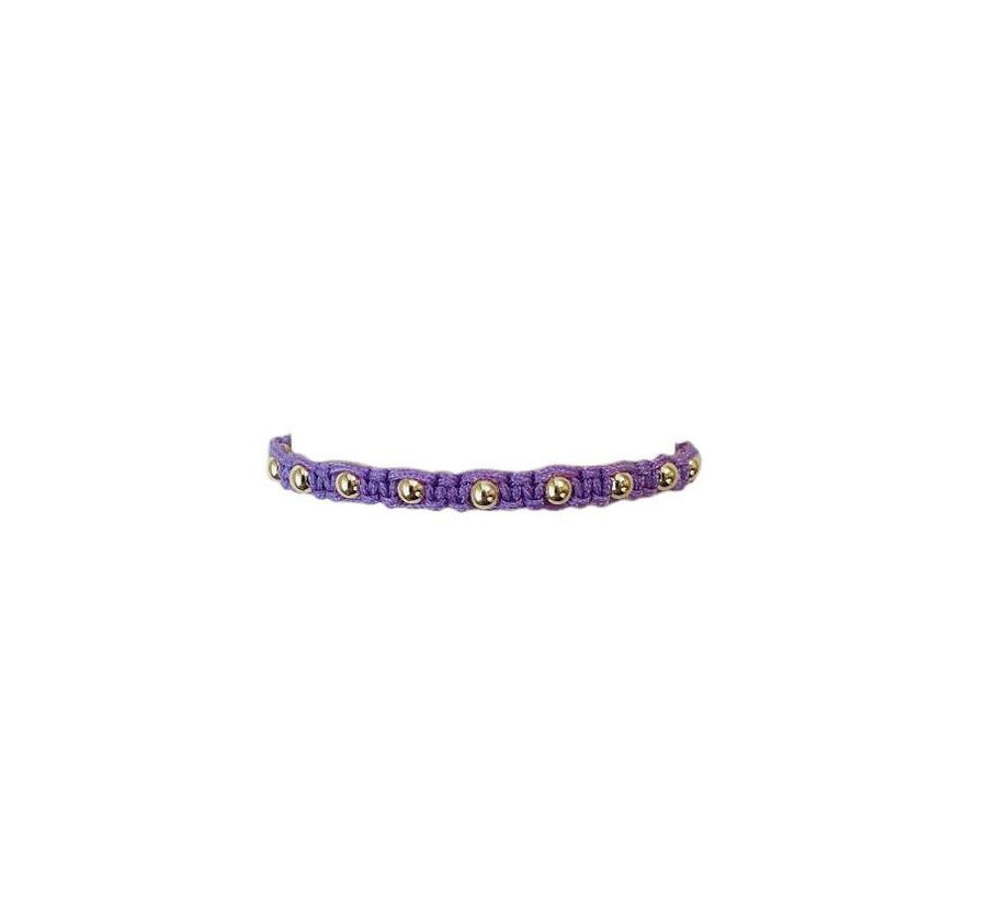 lavender macrame bracelet